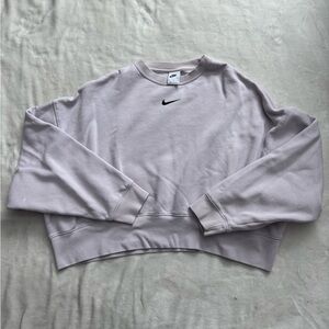 Nike Light Purple Cropped Sweatshirt